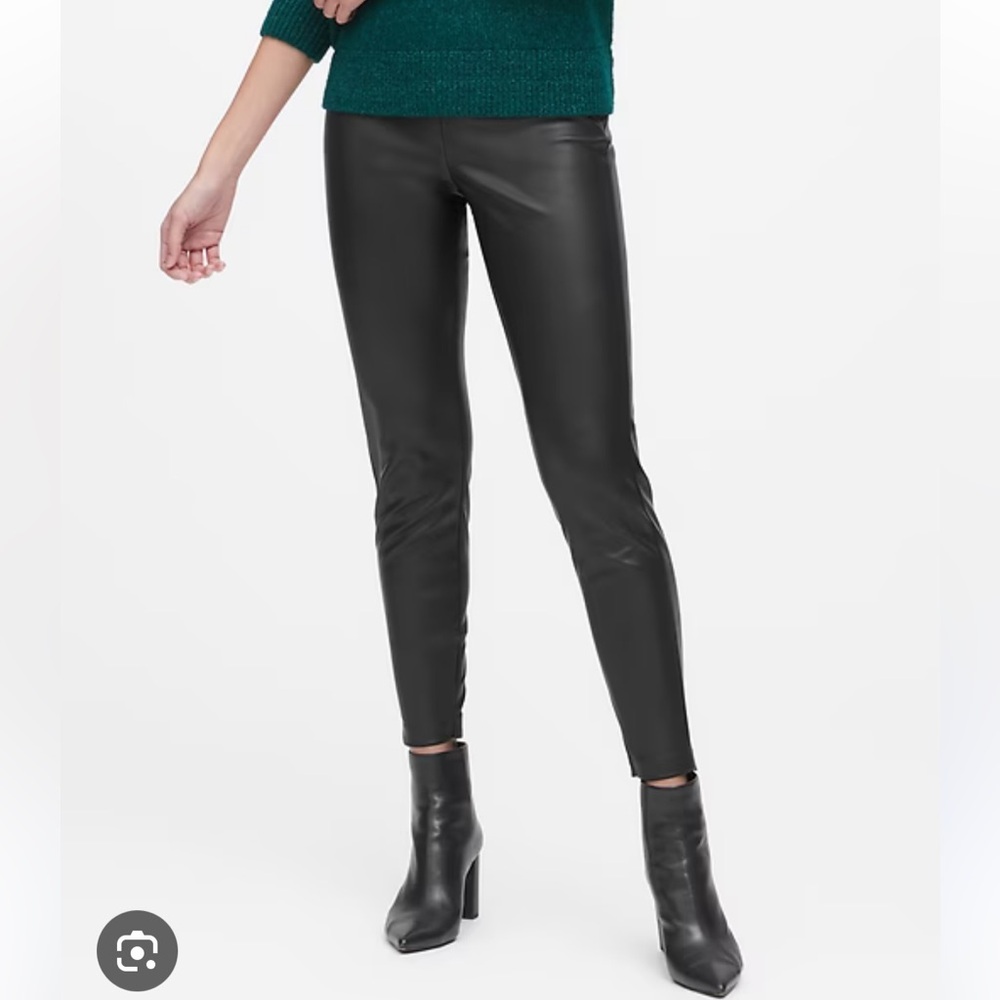 Banana Republic Black Faux Leather Leggings